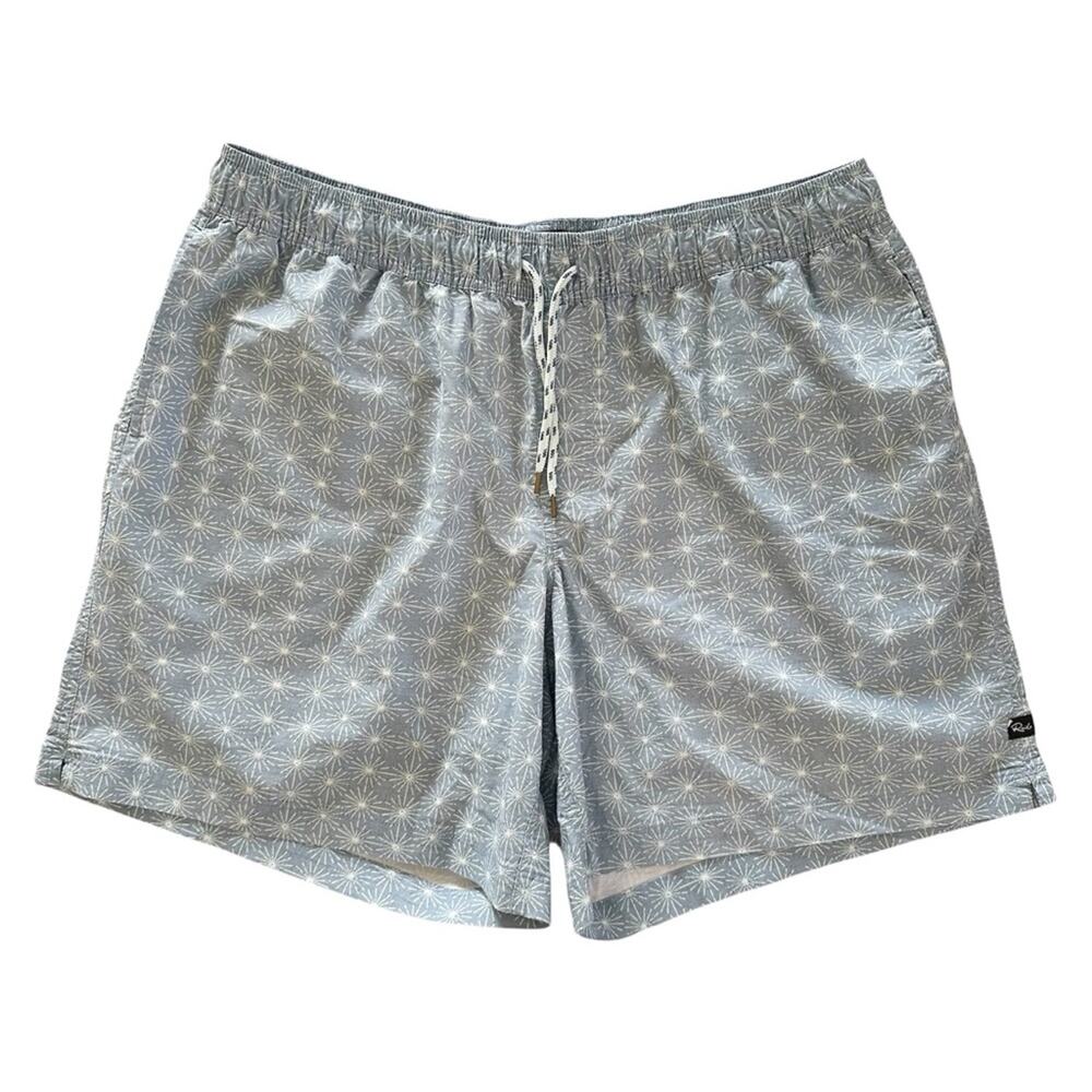 Rails Men’s Kian Bora Bora Burst Swim Trunks Blue White Vacation Size XXL EUC